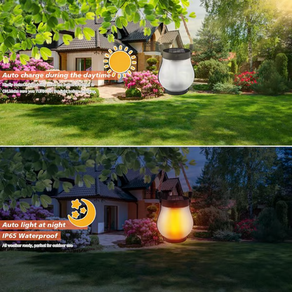 Dancing Flame Solar Lantern™ — Bring Warm, Flickering Magic Anywhere Outdoors