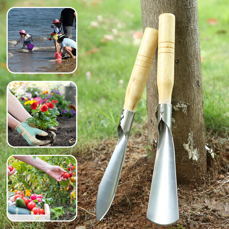 Grove Gardening Tools Set | Stainless Steel Weeding Shovel, Trowel, Rake