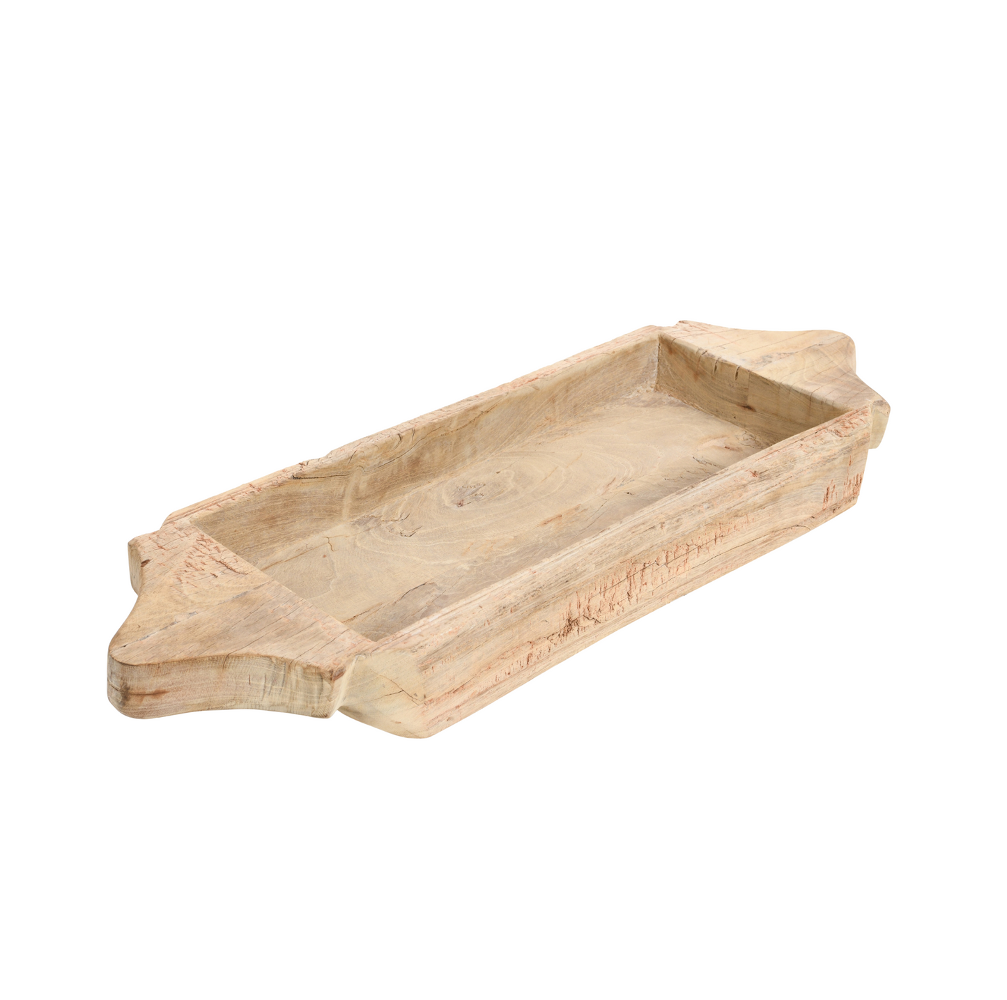 Wood Two-Handle Rectangular Parat