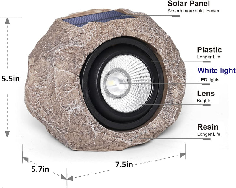 Sola Rock Lamp | Solar Powered, Waterproof