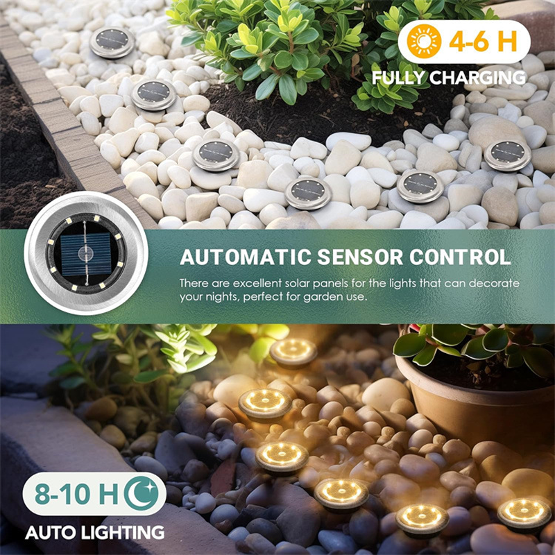 Solar Glow Ground Lights | Waterproof, Energy Efficient