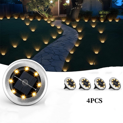Solar Glow Ground Lights | Waterproof, Energy Efficient
