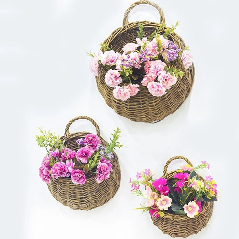 Handmade Rattan Hanging Wall Planter