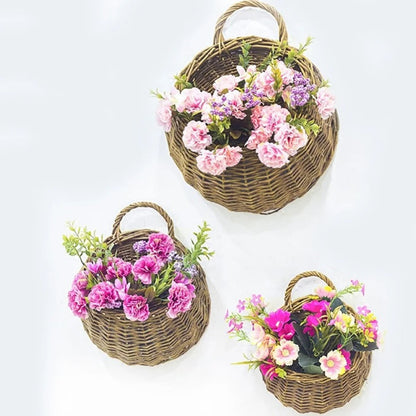 Handmade Rattan Hanging Wall Planter