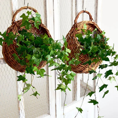 Handmade Rattan Hanging Wall Planter