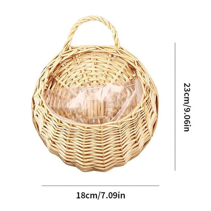 Handmade Rattan Hanging Wall Planter
